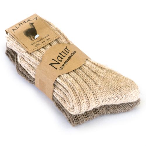 Ponožky sibírky vlnené Alpaca 2 páry